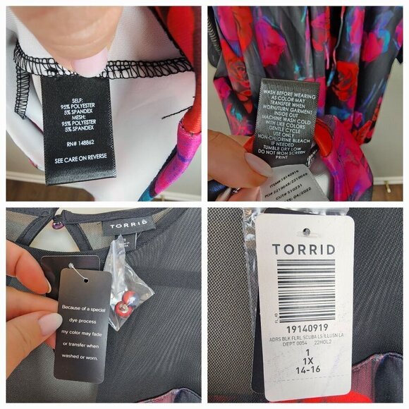 Torrid Black and Pink Floral Dress - Picture 10 of 14